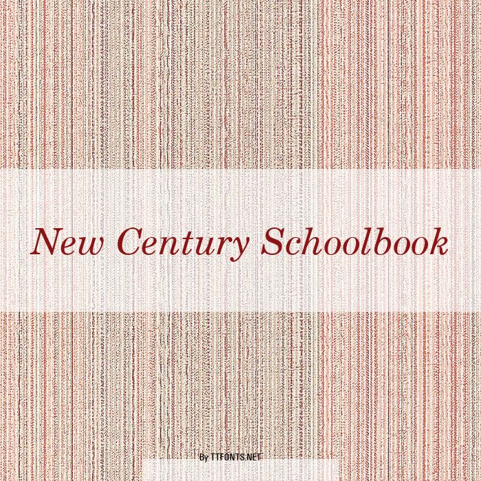 New Century Schoolbook example