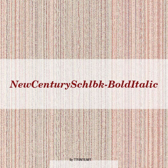 NewCenturySchlbk-BoldItalic example