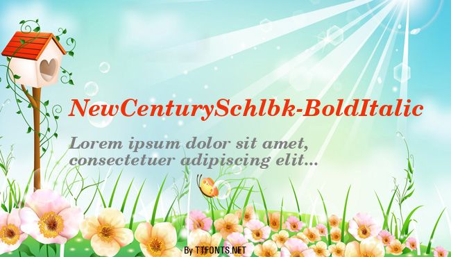 NewCenturySchlbk-BoldItalic example