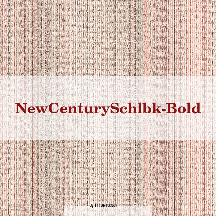 NewCenturySchlbk-Bold example