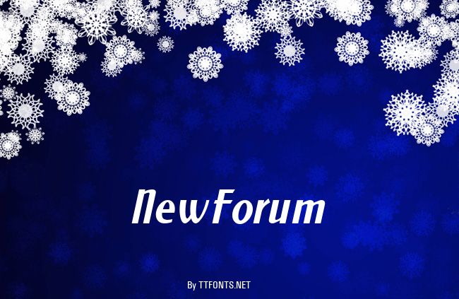 NewForum example