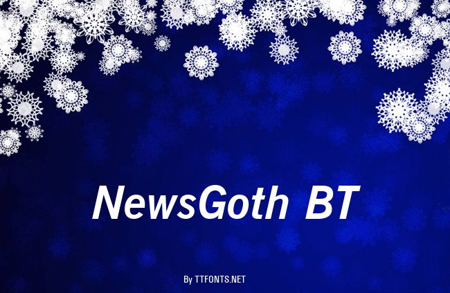 NewsGoth BT example
