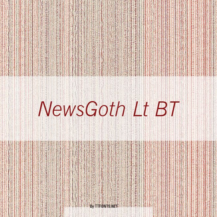 NewsGoth Lt BT example