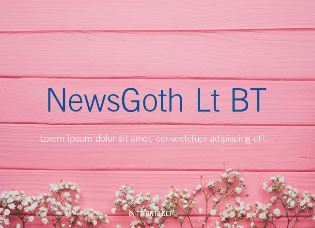 NewsGoth Lt BT example
