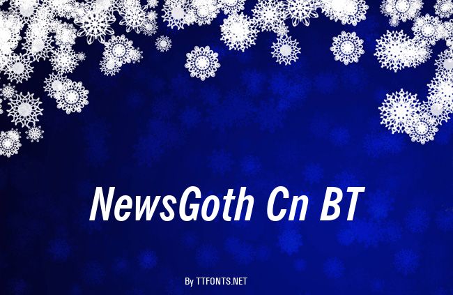 NewsGoth Cn BT example