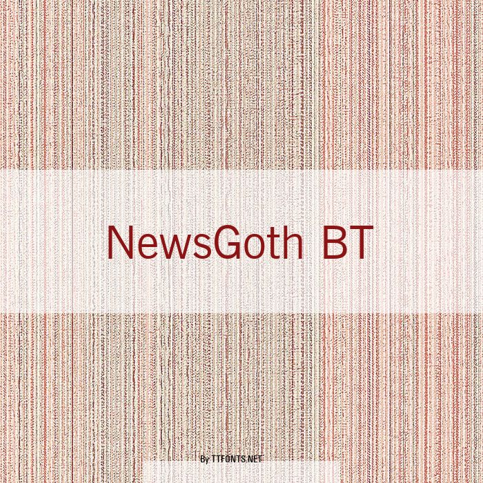 NewsGoth BT example