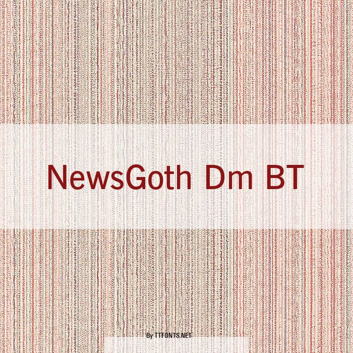 NewsGoth Dm BT example