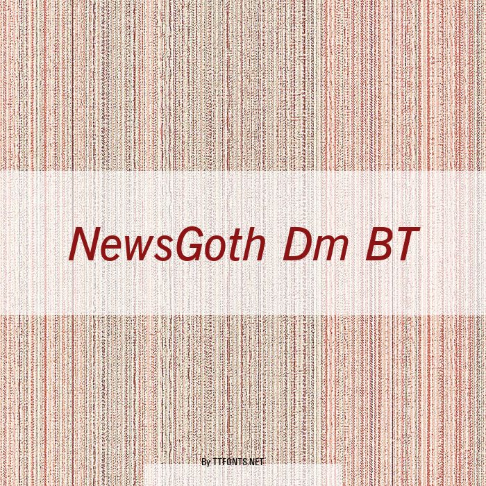 NewsGoth Dm BT example