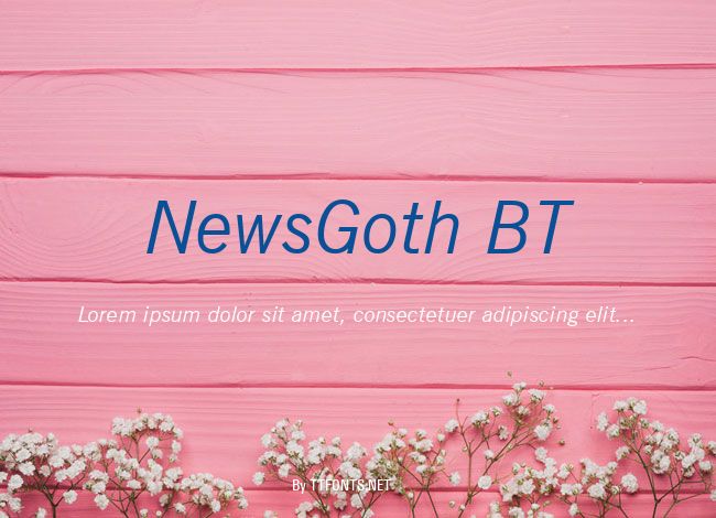 NewsGoth BT example