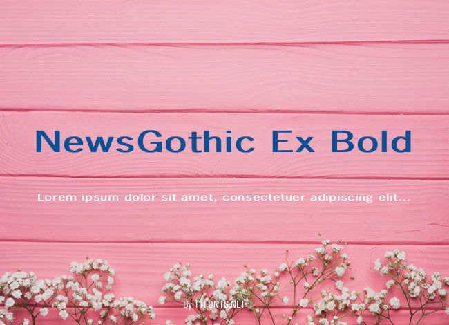 NewsGothic Ex Bold example