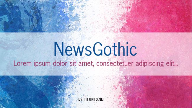 NewsGothic example
