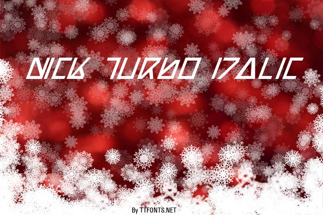 Nick Turbo Italic example