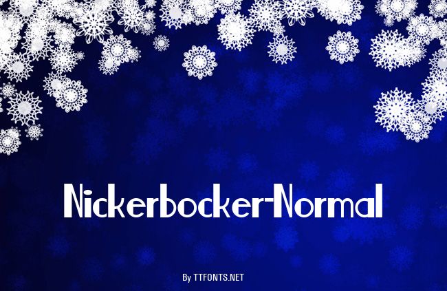 Nickerbocker-Normal example