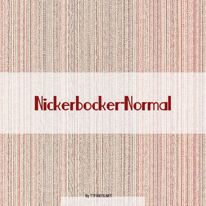 Nickerbocker-Normal example