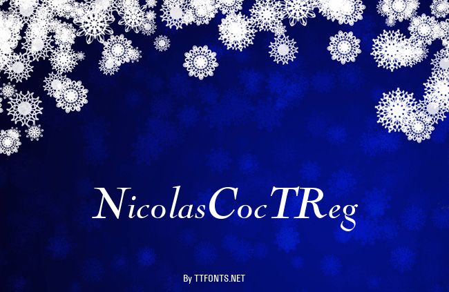 NicolasCocTReg example