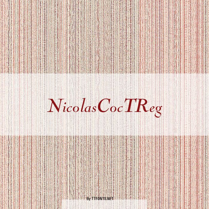 NicolasCocTReg example