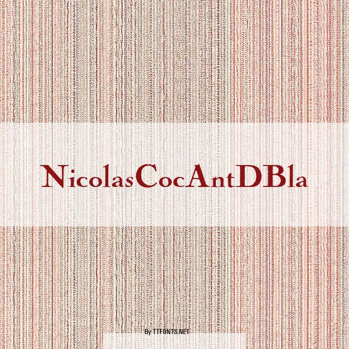 NicolasCocAntDBla example