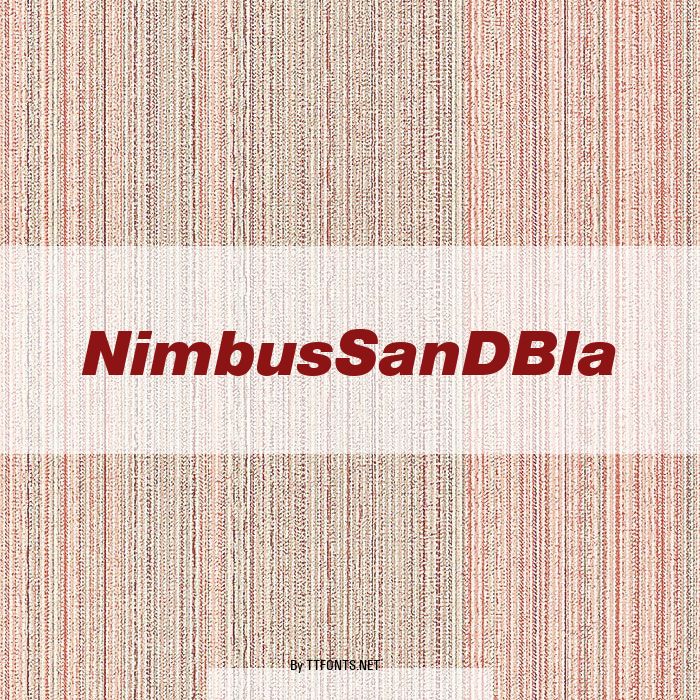 NimbusSanDBla example