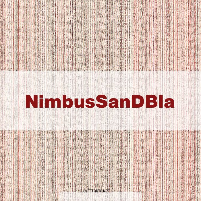 NimbusSanDBla example