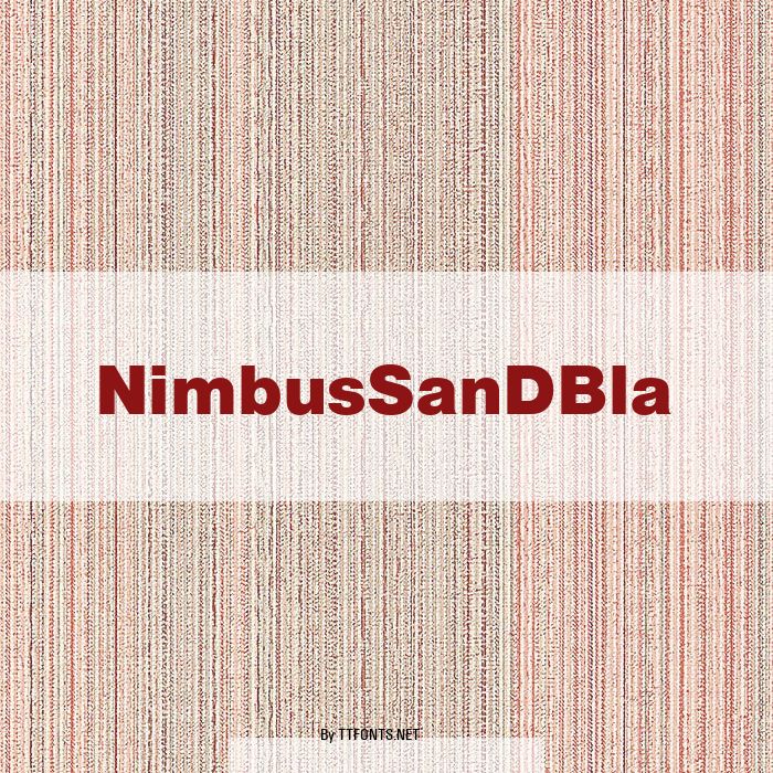 NimbusSanDBla example