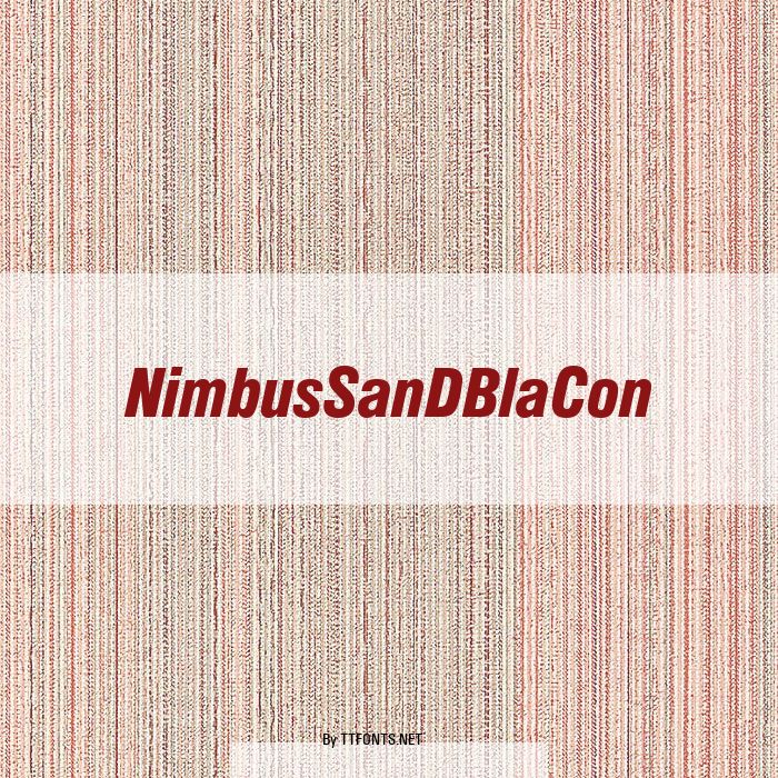 NimbusSanDBlaCon example