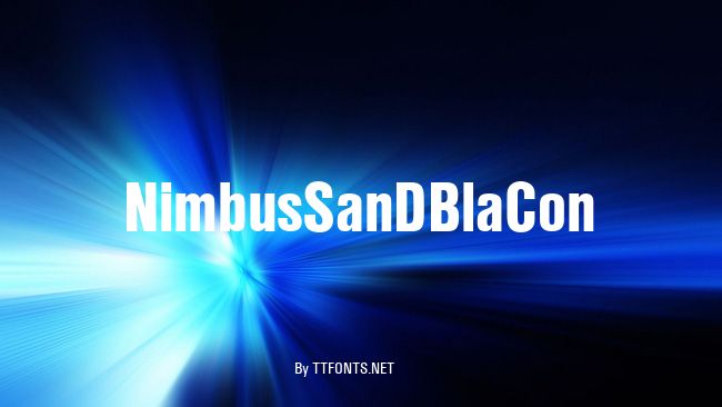NimbusSanDBlaCon example