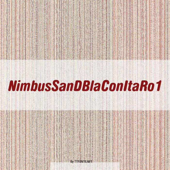 NimbusSanDBlaConItaRo1 example