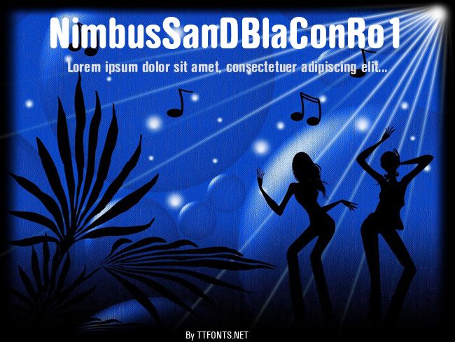 NimbusSanDBlaConRo1 example