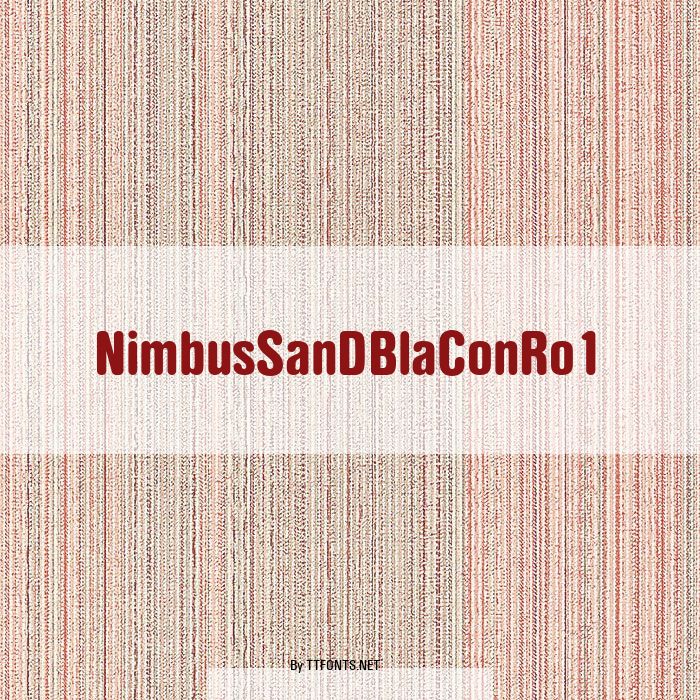 NimbusSanDBlaConRo1 example