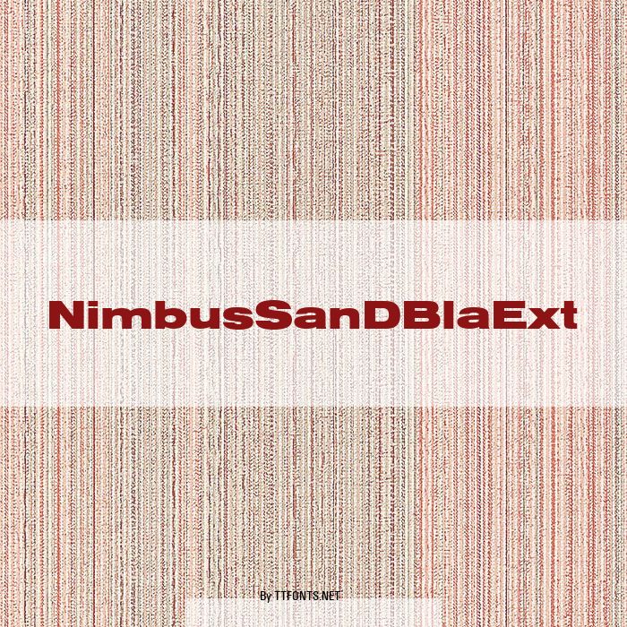 NimbusSanDBlaExt example