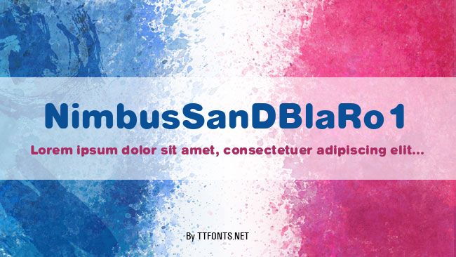 NimbusSanDBlaRo1 example