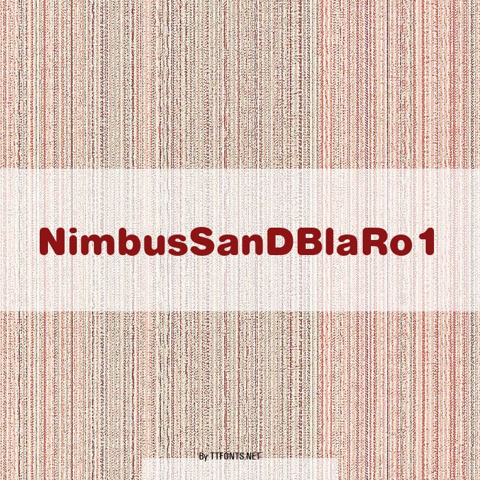 NimbusSanDBlaRo1 example