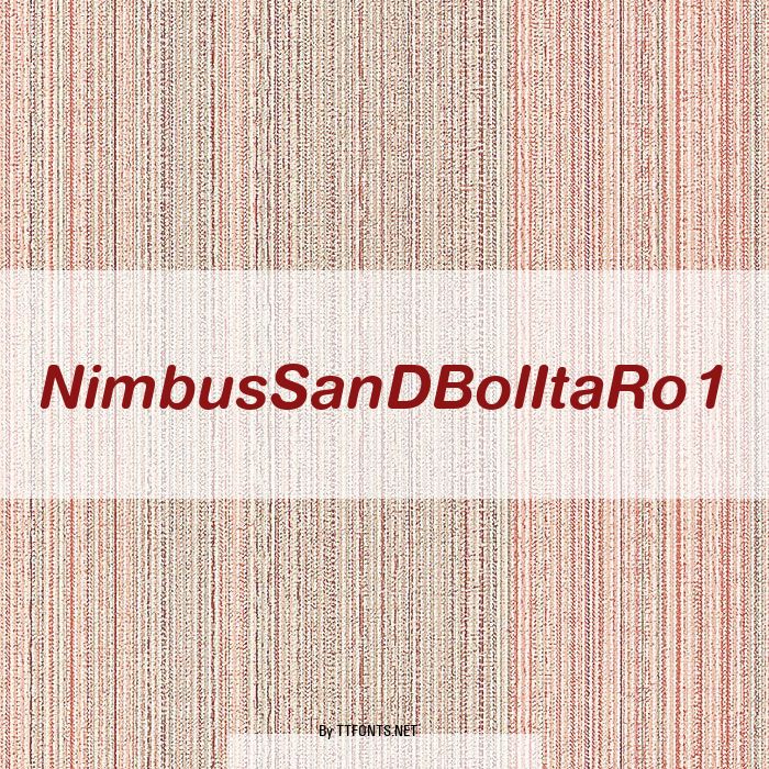 NimbusSanDBolItaRo1 example