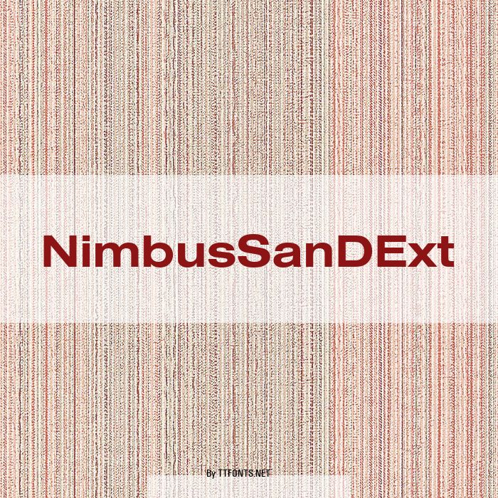 NimbusSanDExt example
