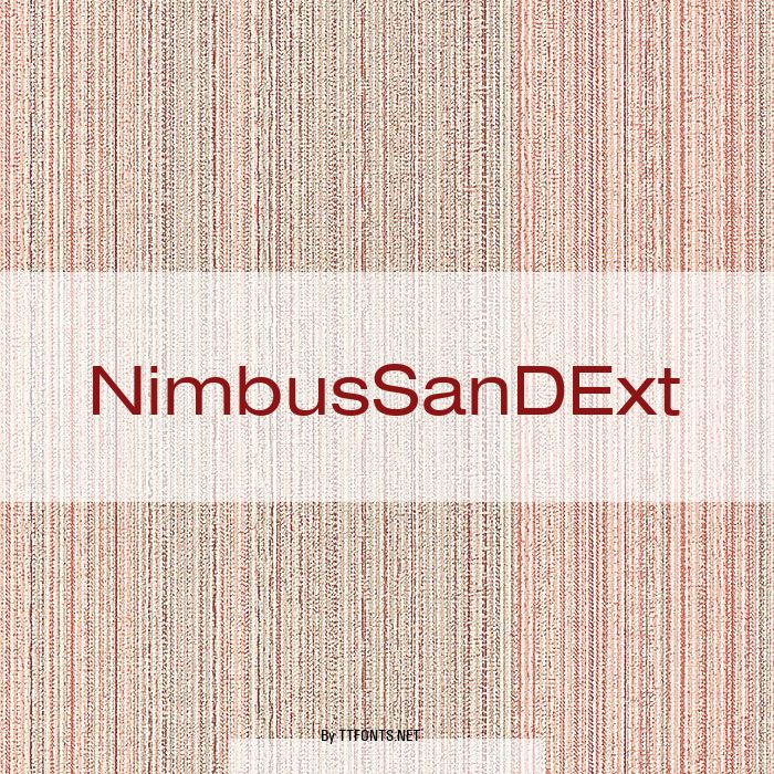 NimbusSanDExt example