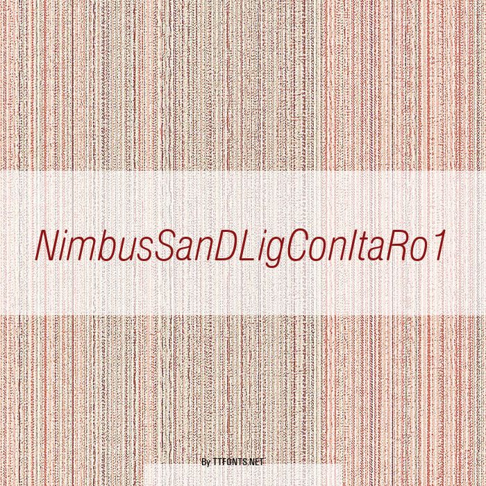 NimbusSanDLigConItaRo1 example