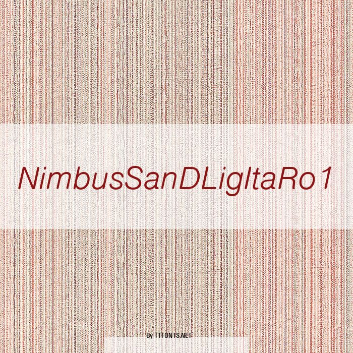 NimbusSanDLigItaRo1 example