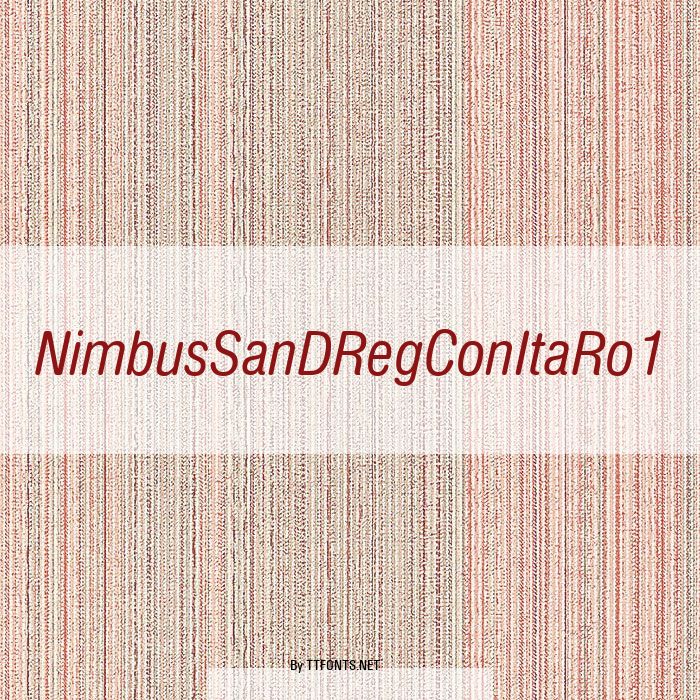 NimbusSanDRegConItaRo1 example