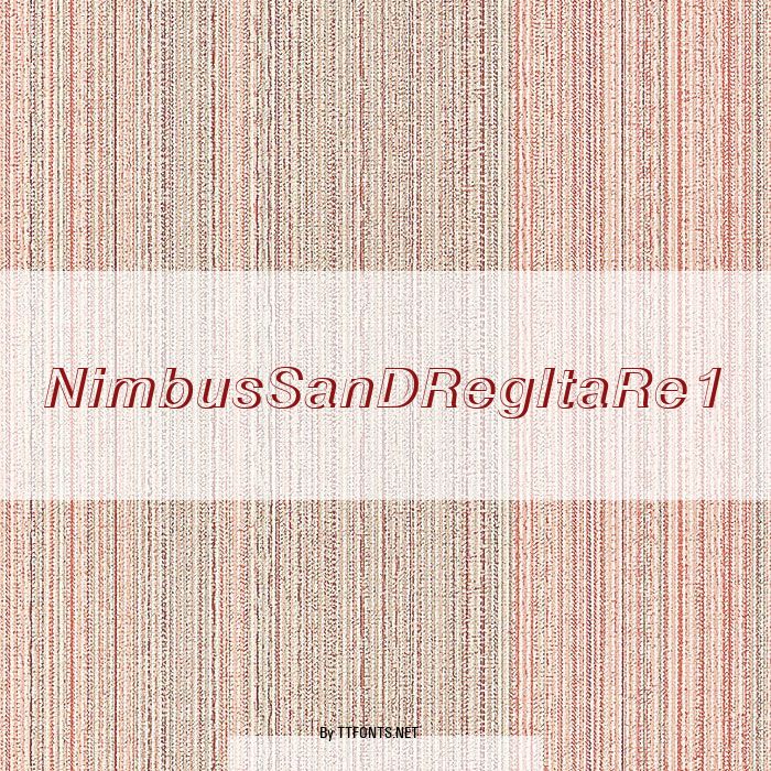 NimbusSanDRegItaRe1 example