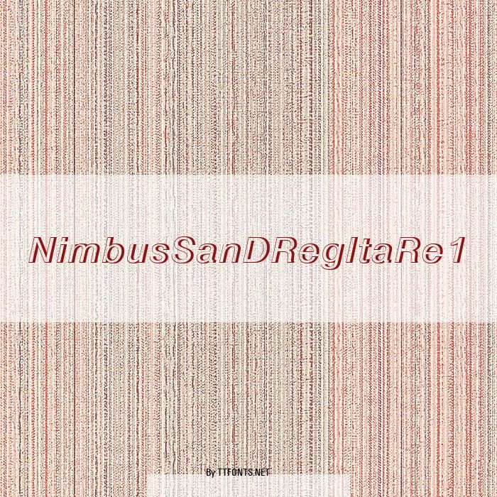 NimbusSanDRegItaRe1 example