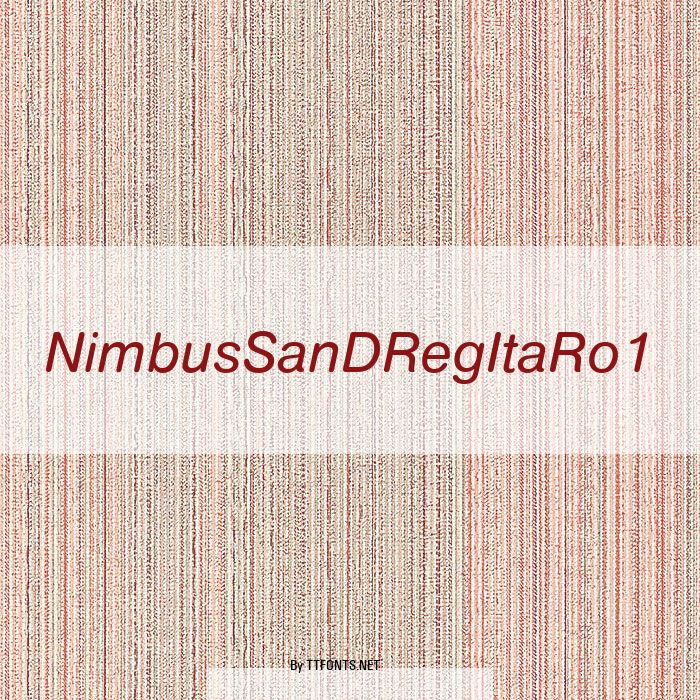 NimbusSanDRegItaRo1 example