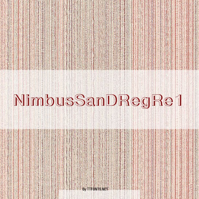 NimbusSanDRegRe1 example