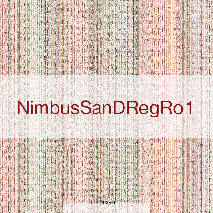 NimbusSanDRegRo1 example
