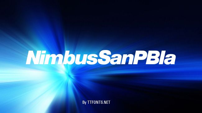 NimbusSanPBla example