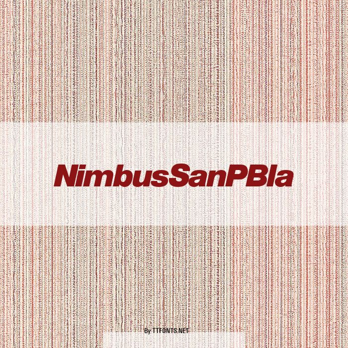 NimbusSanPBla example