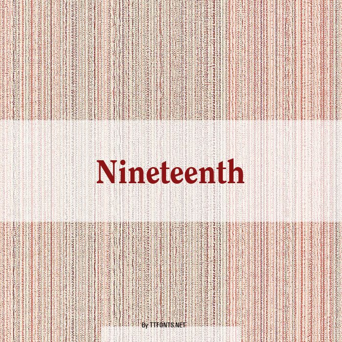 Nineteenth example