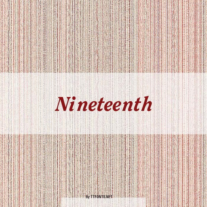 Nineteenth example