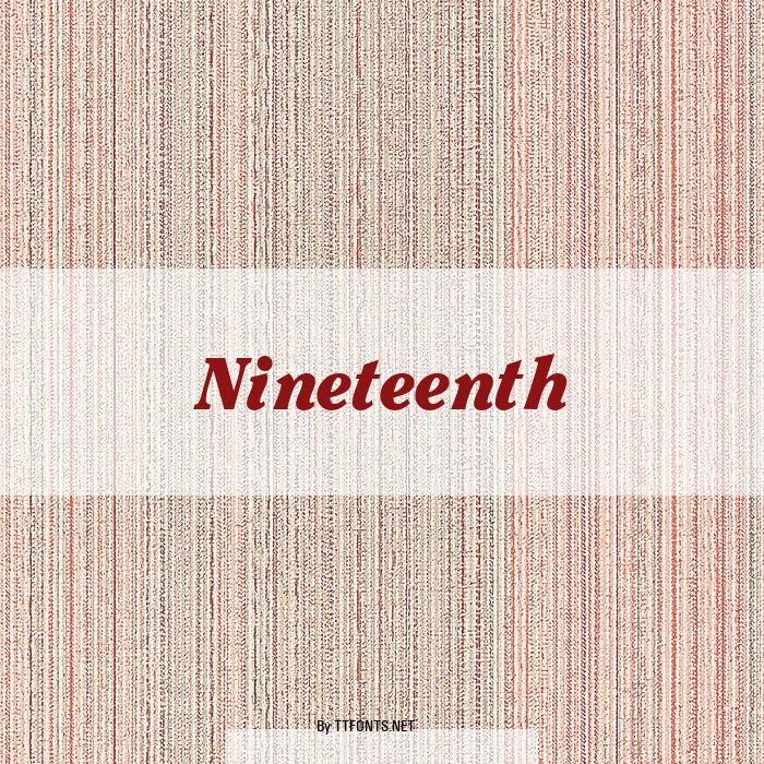 Nineteenth example