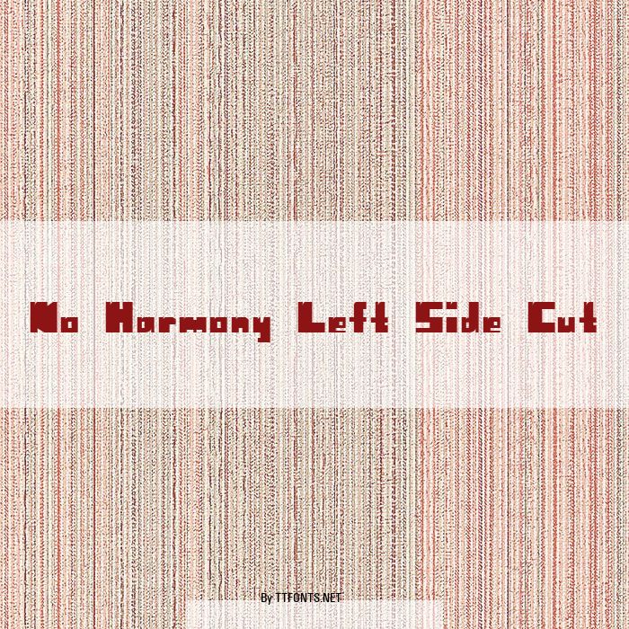 No Harmony Left Side Cut example