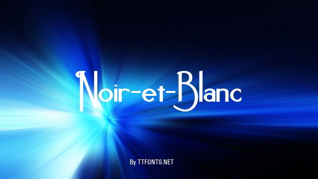 Noir-et-Blanc example